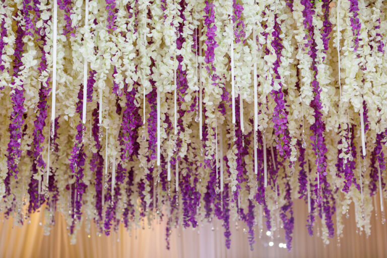 Hanging floral installation